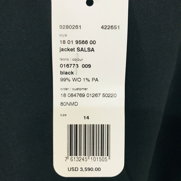 AKRIS {14} Jacket Black Salsa NWT - Picture 3 of 9